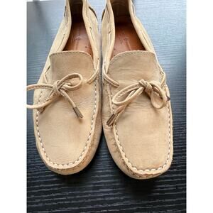 Mercanti Fiorentini Nude Beige Suede Driving Loafers Women’s 8 Made in Brazil